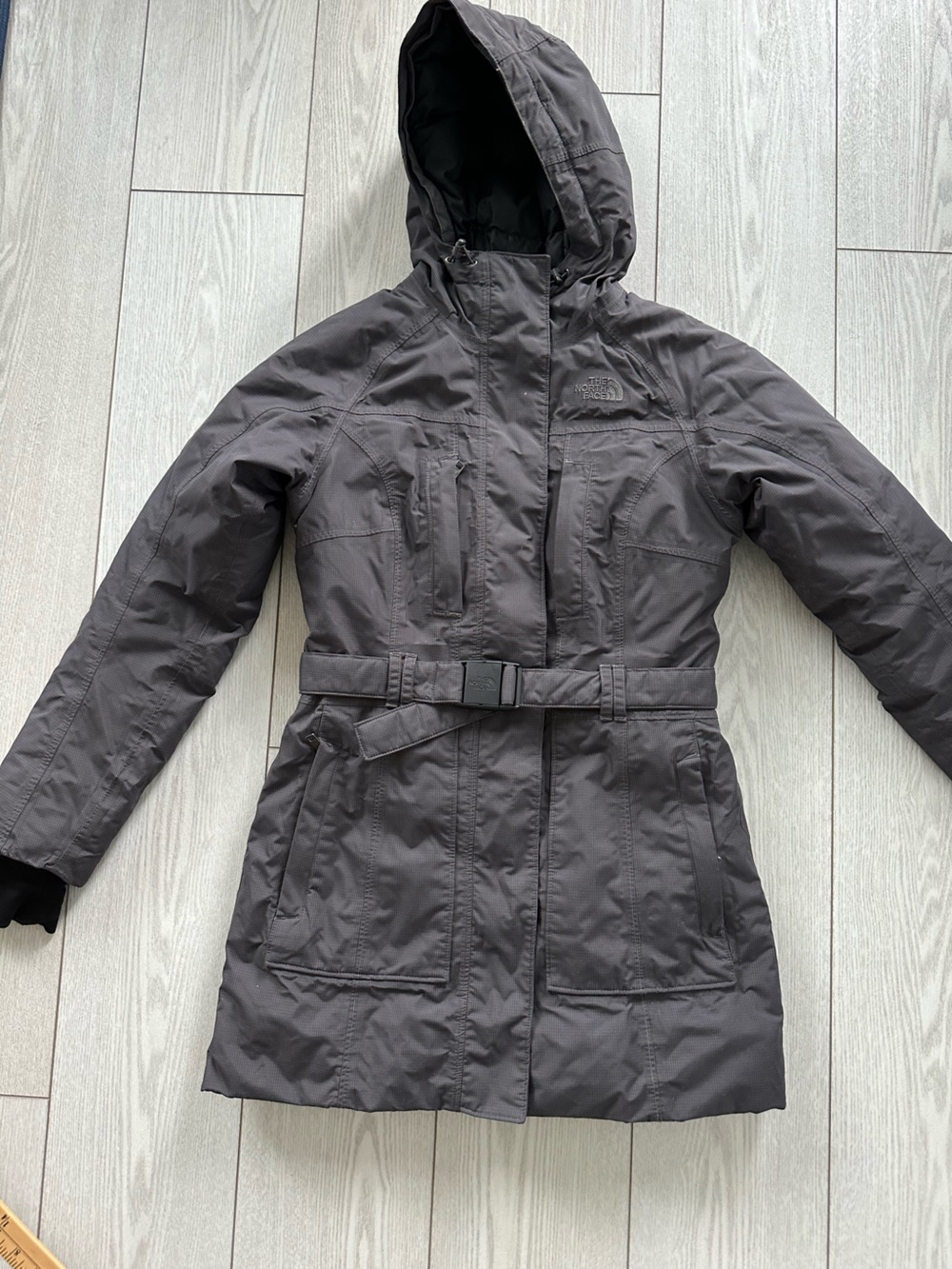 The North Face Women's Dark Gray Hooded Trench Coat